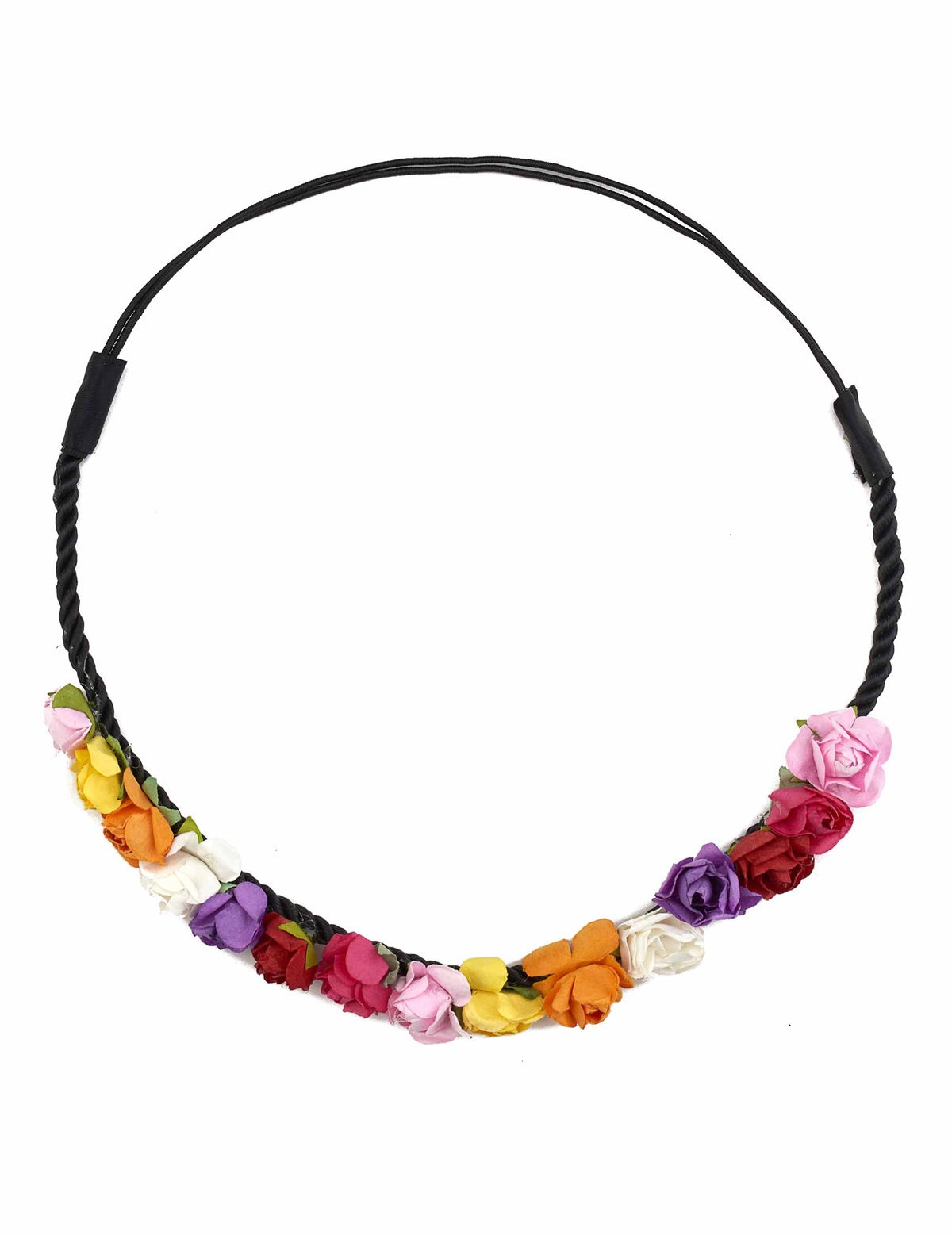 Couronne de fleurs pour femme multicolore