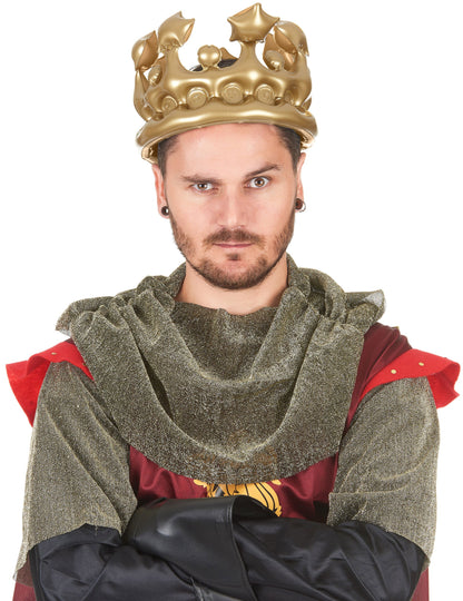 Zlata napihljiva kraljeva krona