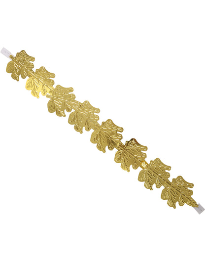 Détail des feuilles de la couronne de laurier pour adulte dorée