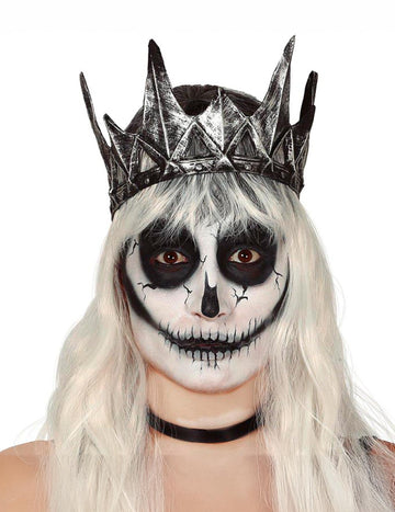 Malveillant Queen Crown Silver Adult Silver lateks
