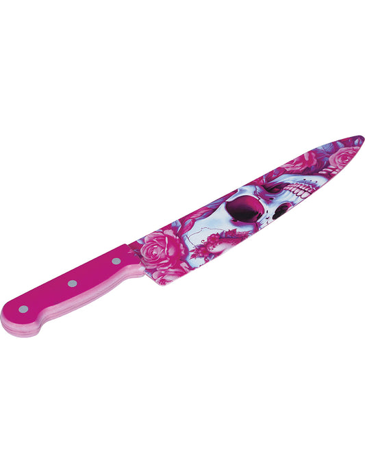 Rožnat nož z lobanjo 35 cm
