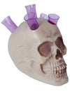 Crâne porte shooter pour adulte beige avec verres violets