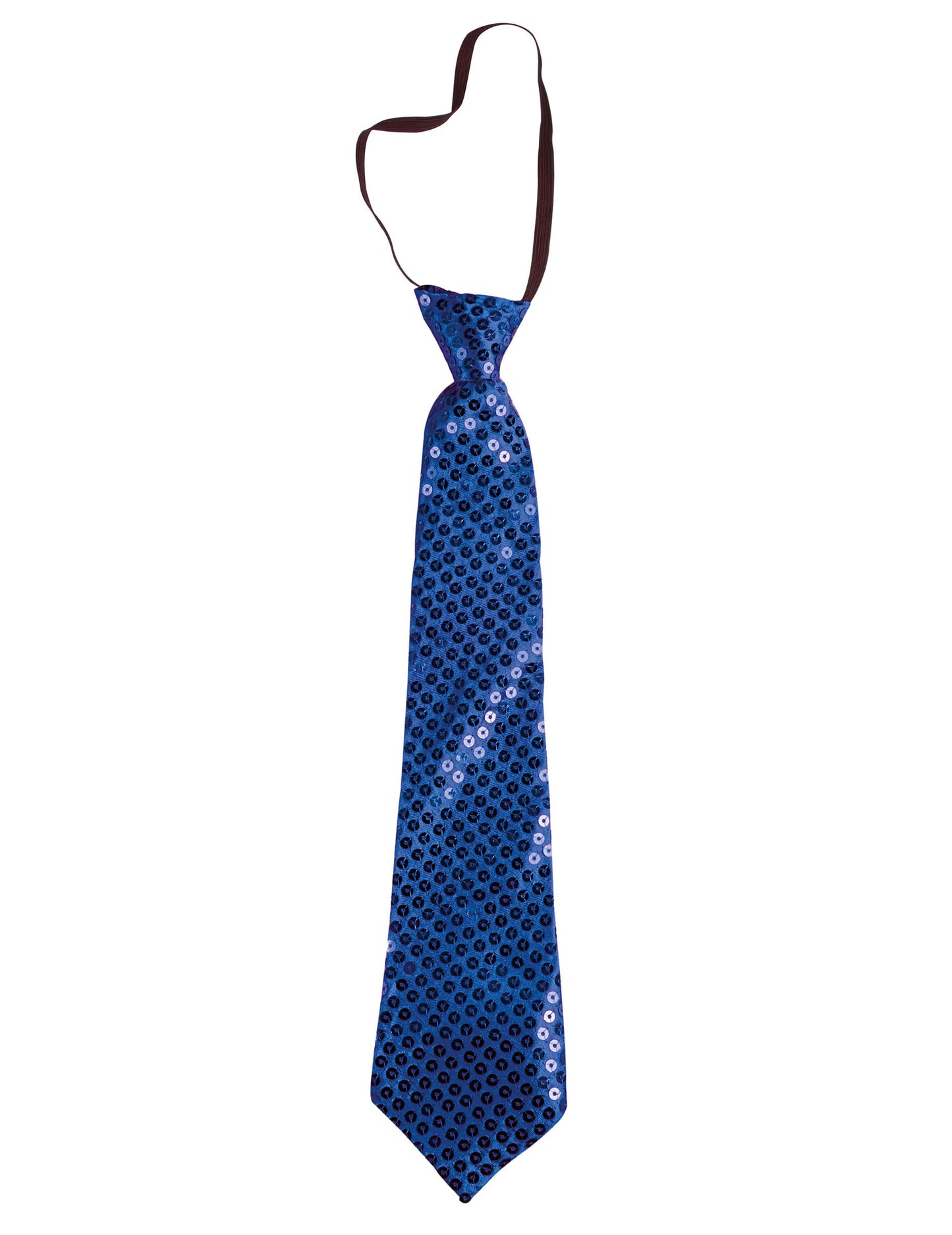 Cravate à sequins bleues adulte