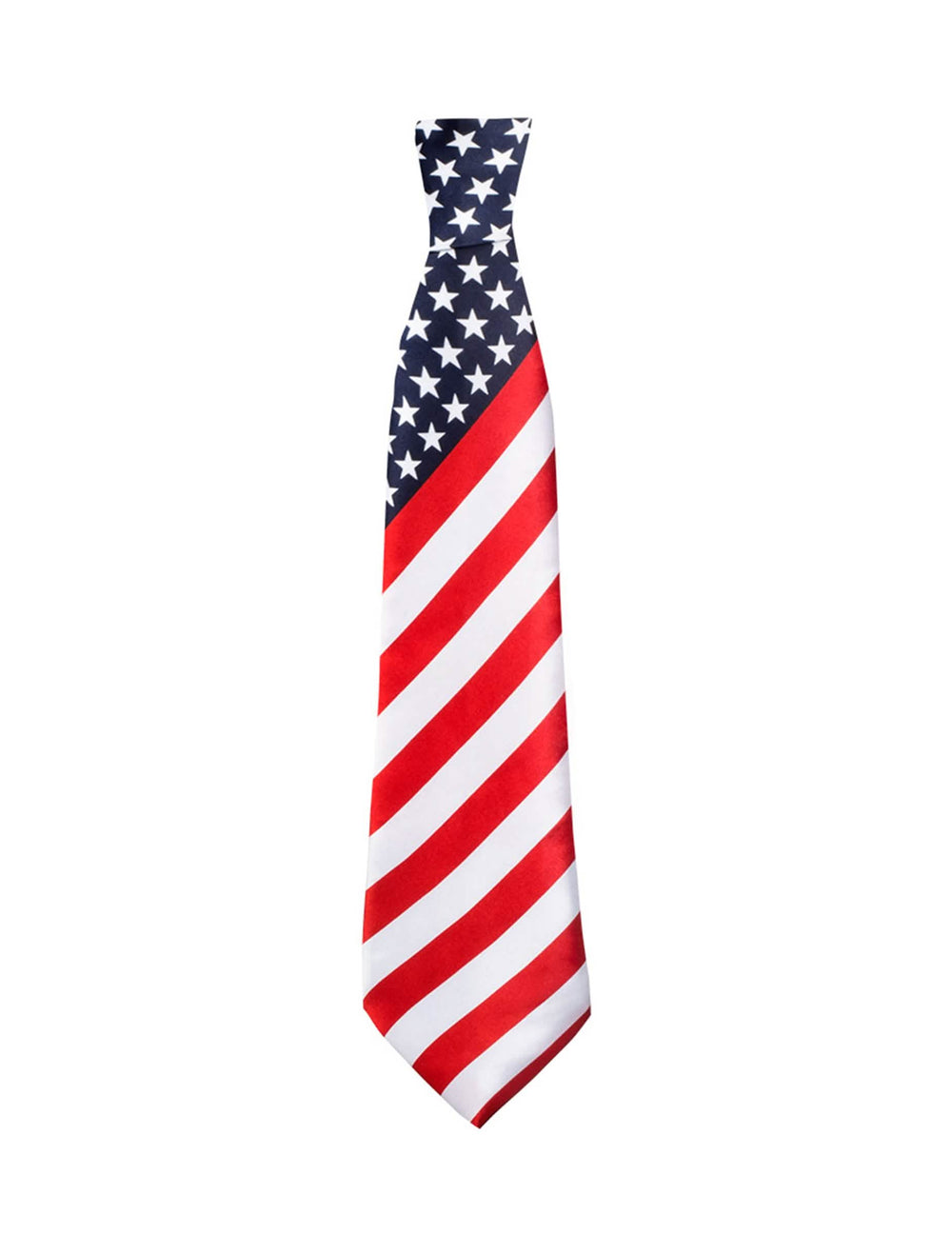 Pogled od spredaj na kravato z ameriško zastavo