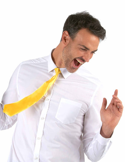 Fluorescentna rumena kravata za odrasle