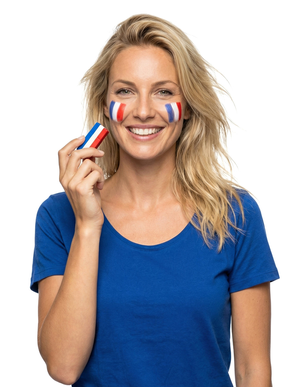 Crayon maquillage 3 en 1 France pour adulte bleu blanc rouge