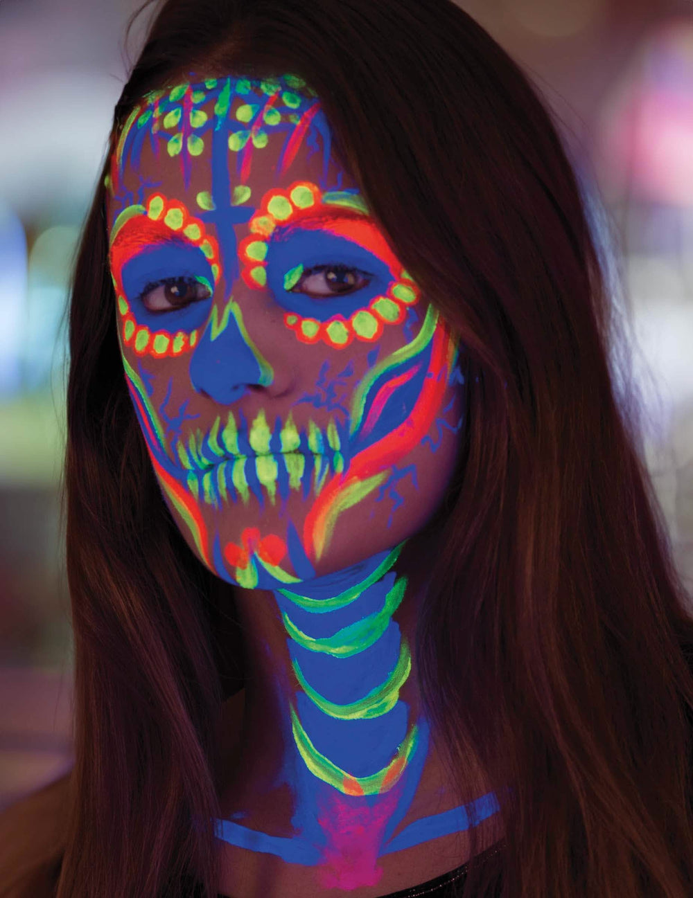 Fluorescenčni učinek pastelno modrega UV svinčnika za šminka za odrasli