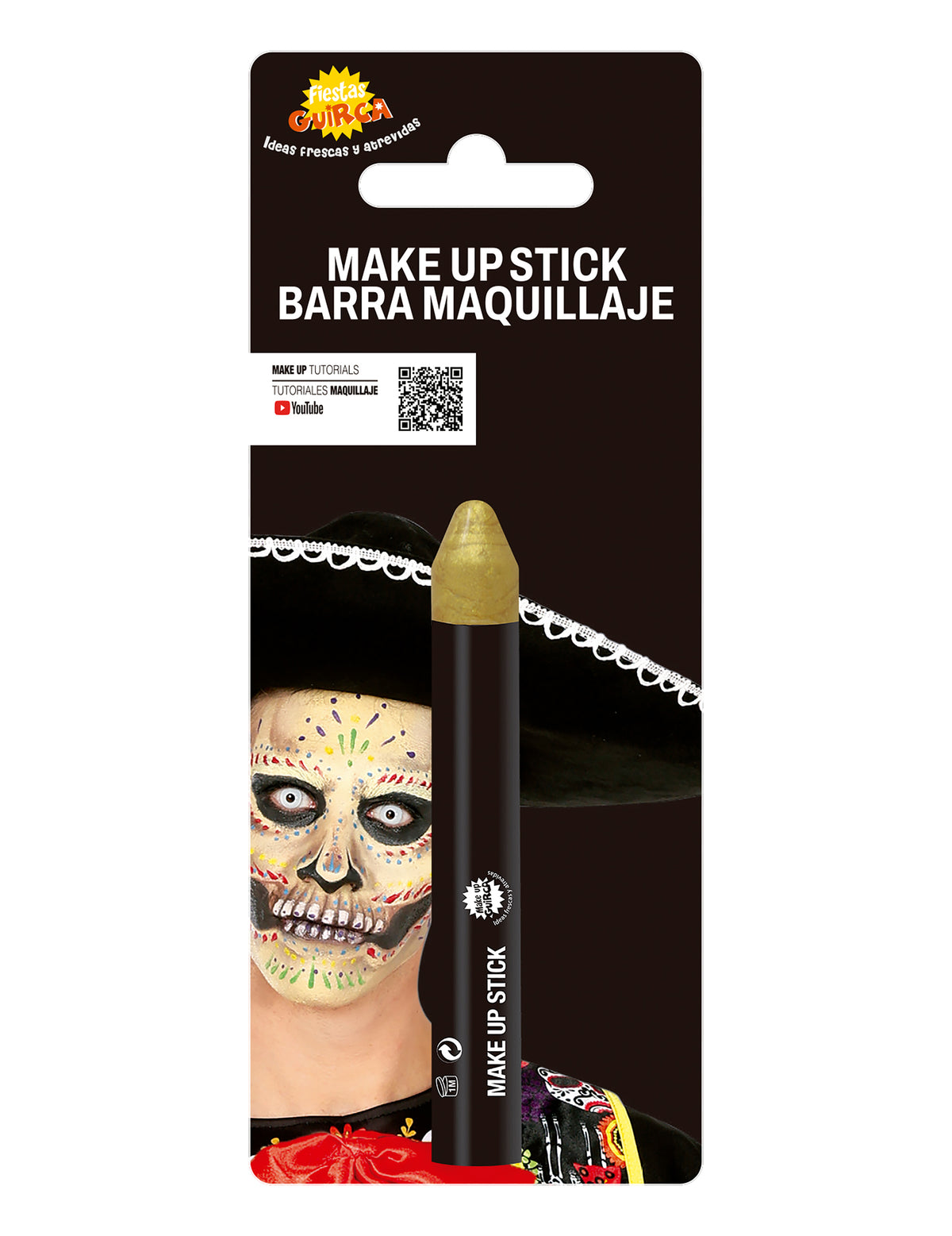 Emballage du crayon de maquillage pour adulte doré