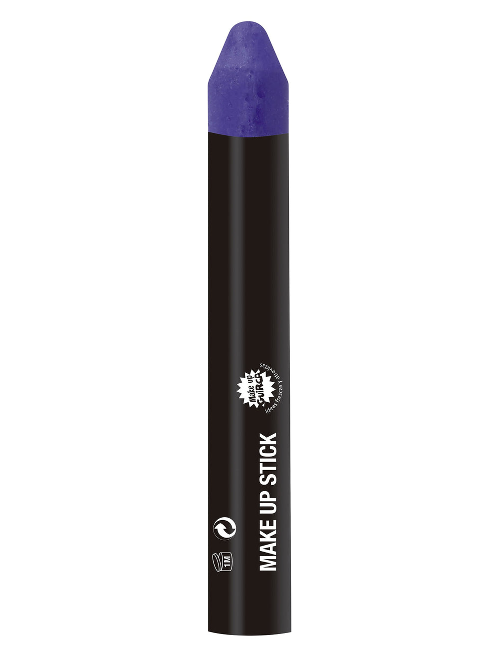 Vue de face du crayon de maquillage pour adulte et enfant violet