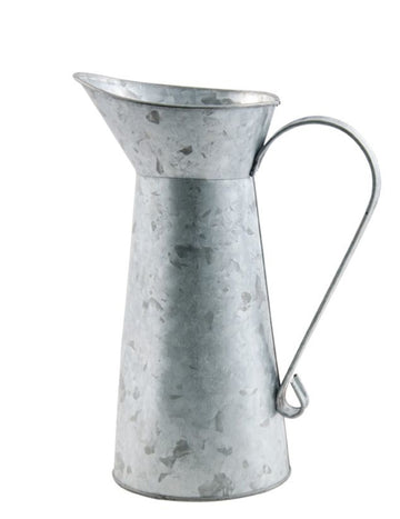 Vrč za mleko iz cinka z ročajem 18 cm rustikalni vintage