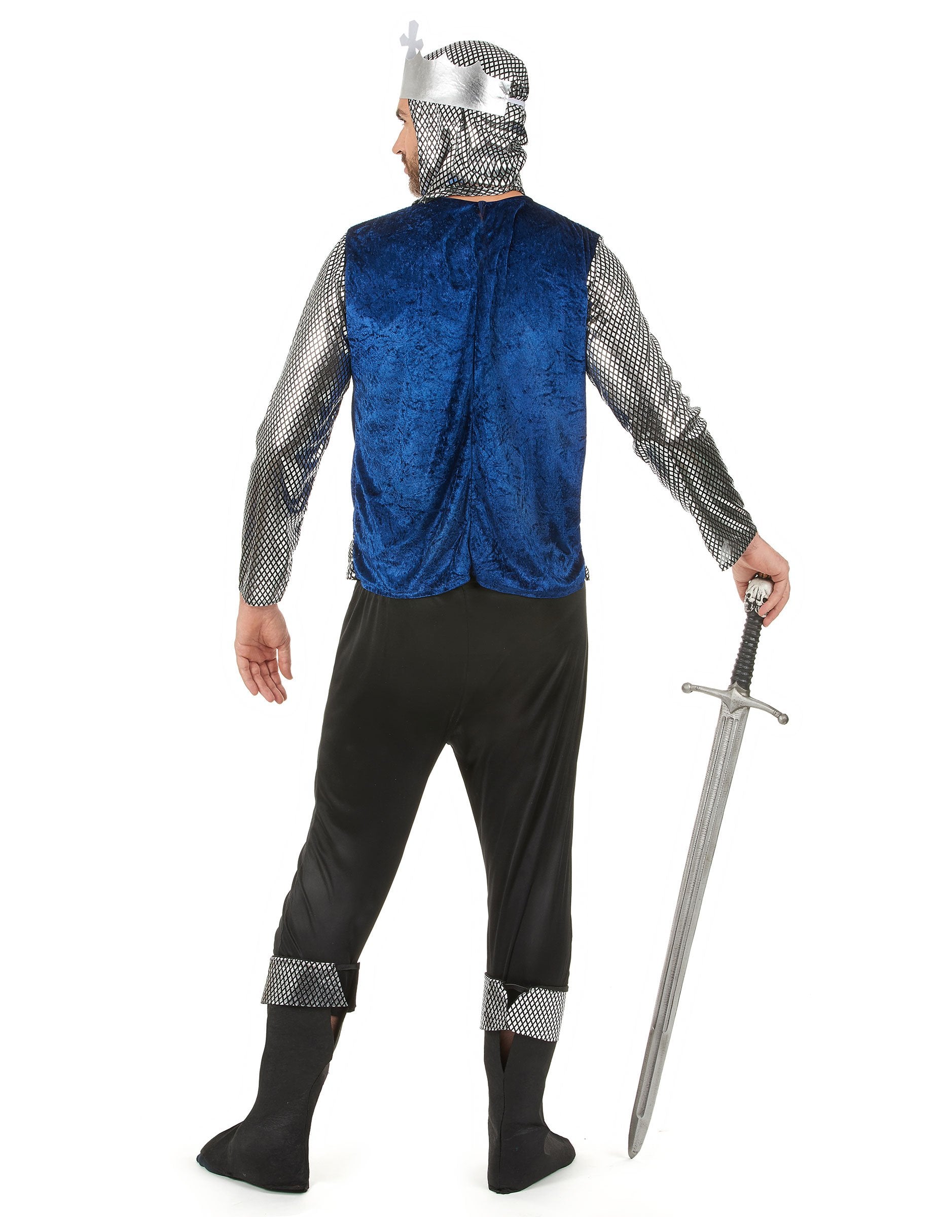 Pogled zadaj na srednjeveški kostum za moške