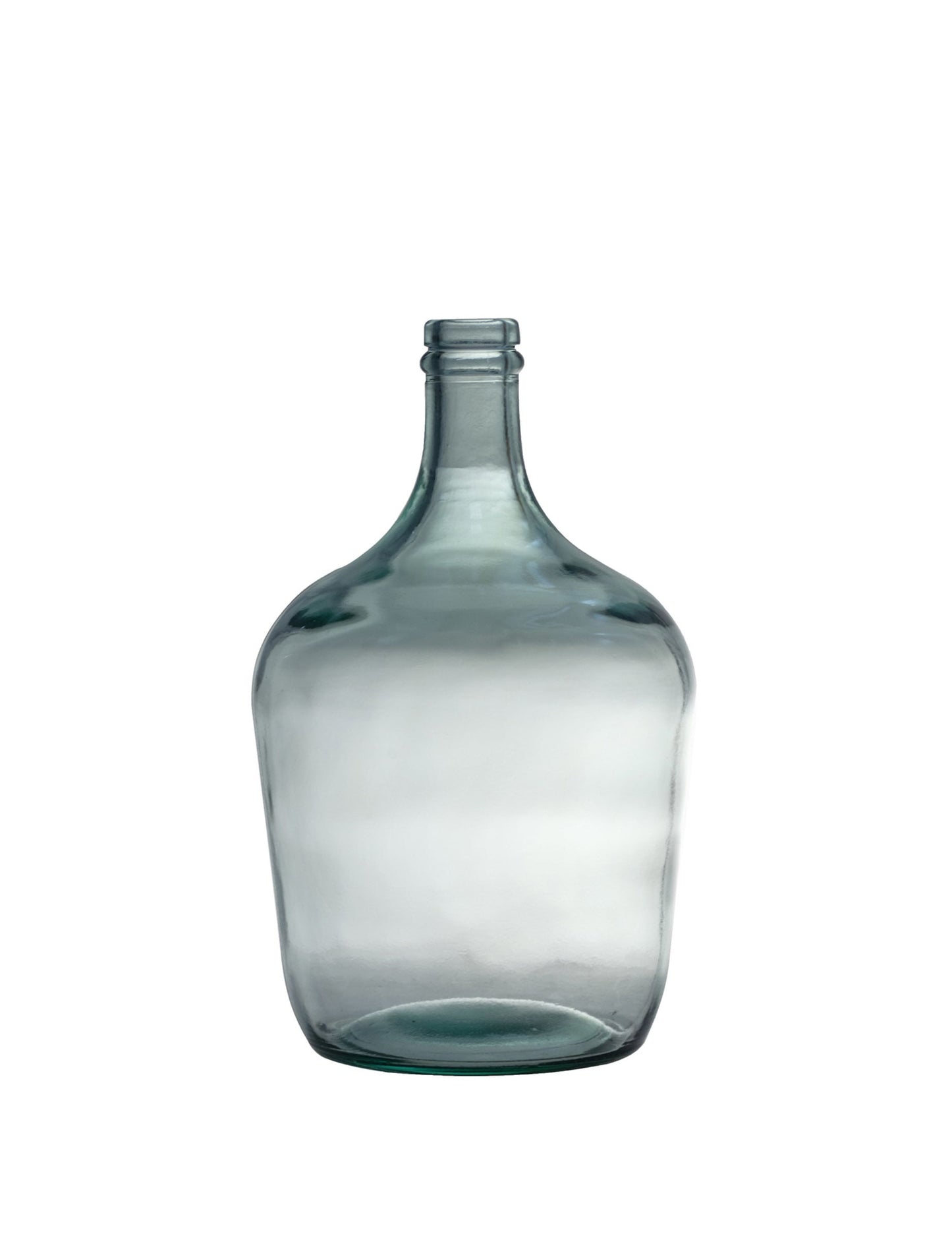 Bonbonne dame jeanne en verre bleu