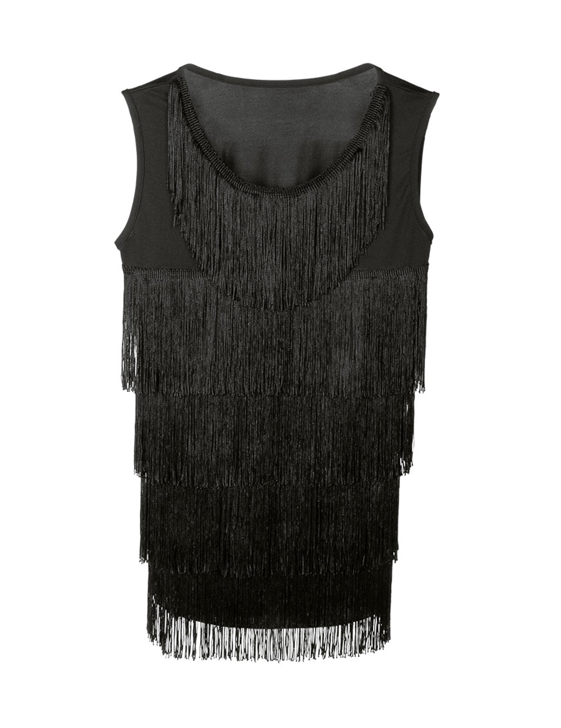 Vue de dos du débardeur à franges pour femme