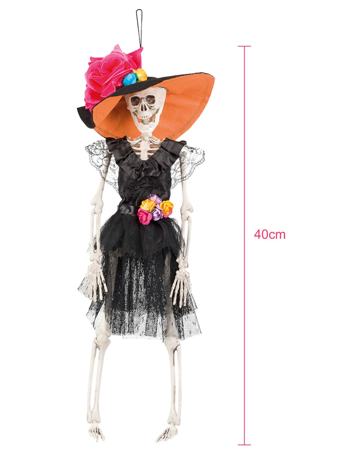 Pregled viseče dekoracije mehiške neveste za Dia de los muertos