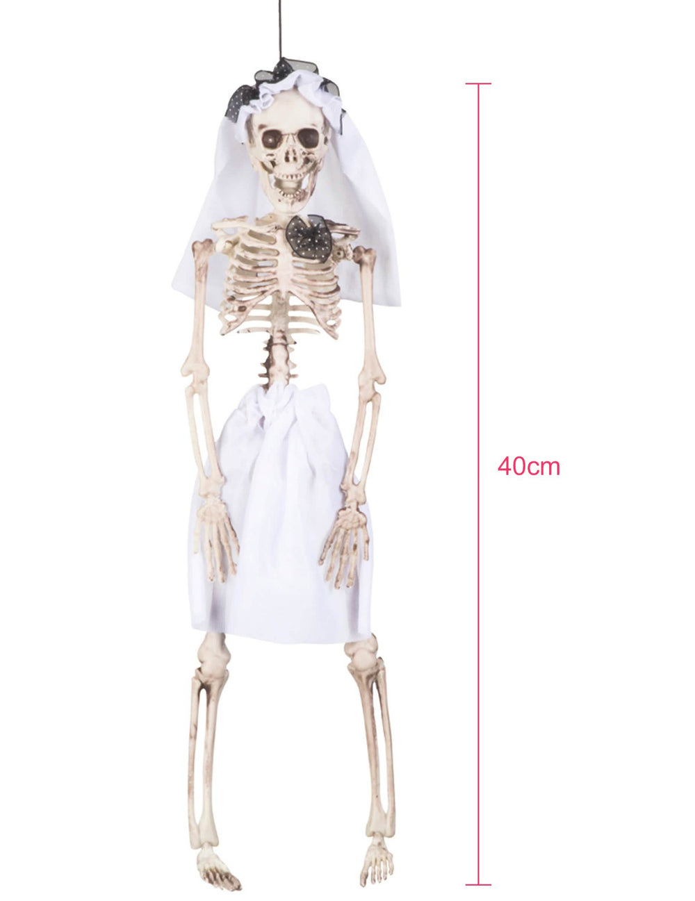 Navodilo za višino viseče dekoracije skeletna nevesta za halloween