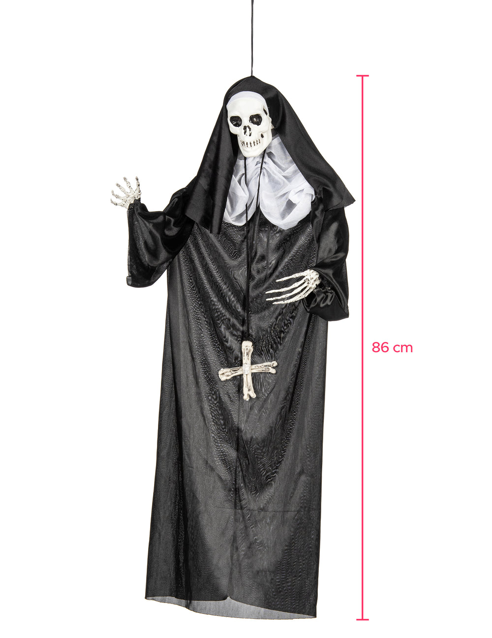 Dimensions de la décoration à suspendre nonne pour Halloween