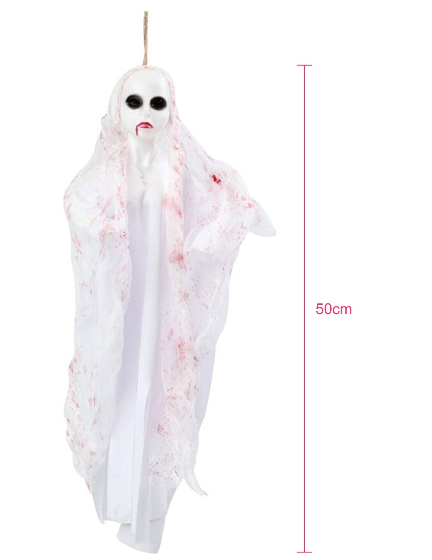 Dekoracija za obešanje lutke Ghost 50 cm