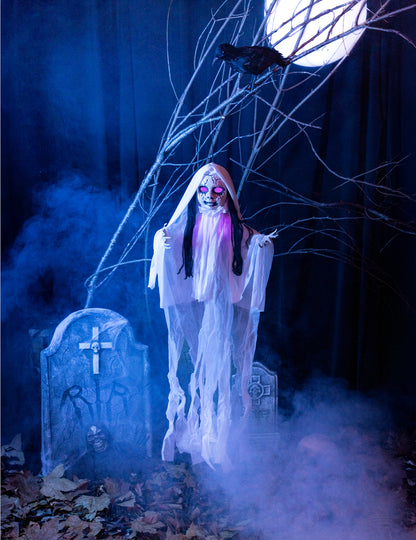 Dekoracija za obešanje lahke lutke Ghost 100 x 70 cm