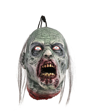 Viseča dekoracija siva zombijevska glava 25 cm 