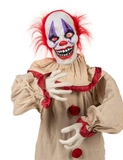 Animirana dekoracija strašljivega klovna 153 cm