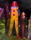 Décoration animée clown effrayant debout 230 cm