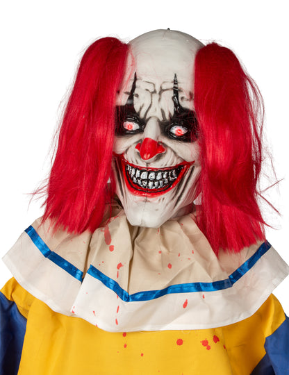 Décoration animée clown effrayant debout 230 cm