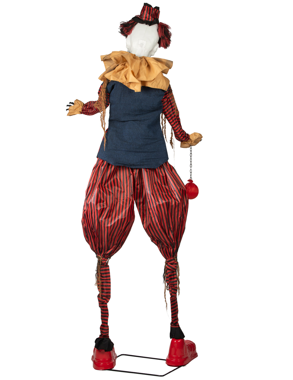 Décoration animée clown sur échasses 240 cm
