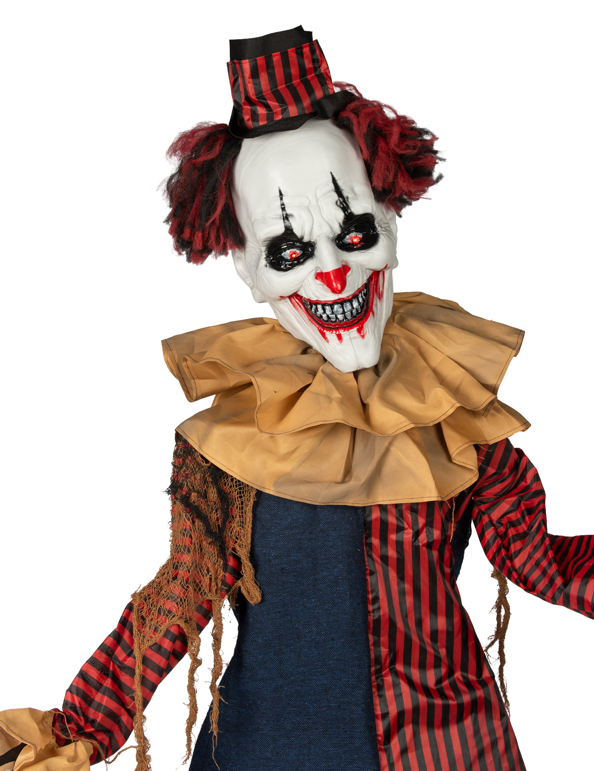 Décoration animée clown sur échasses 240 cm