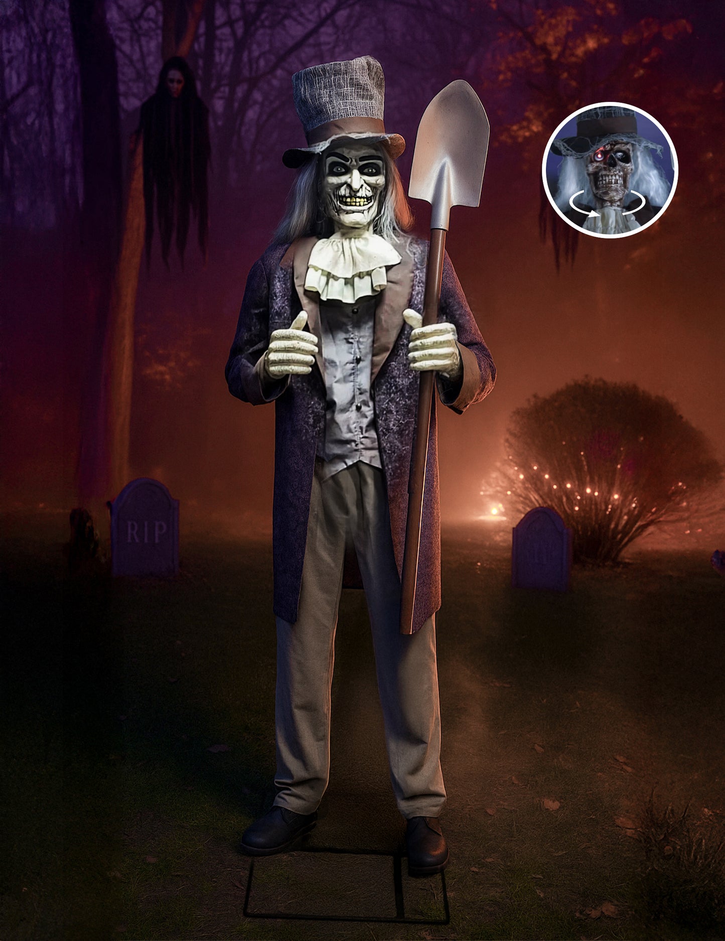 Animirana dekoracija in zvok Gravedigger 200 cm