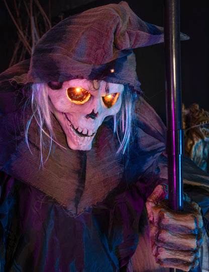 Animirani dekoracijski velikanski Reaper 182 cm