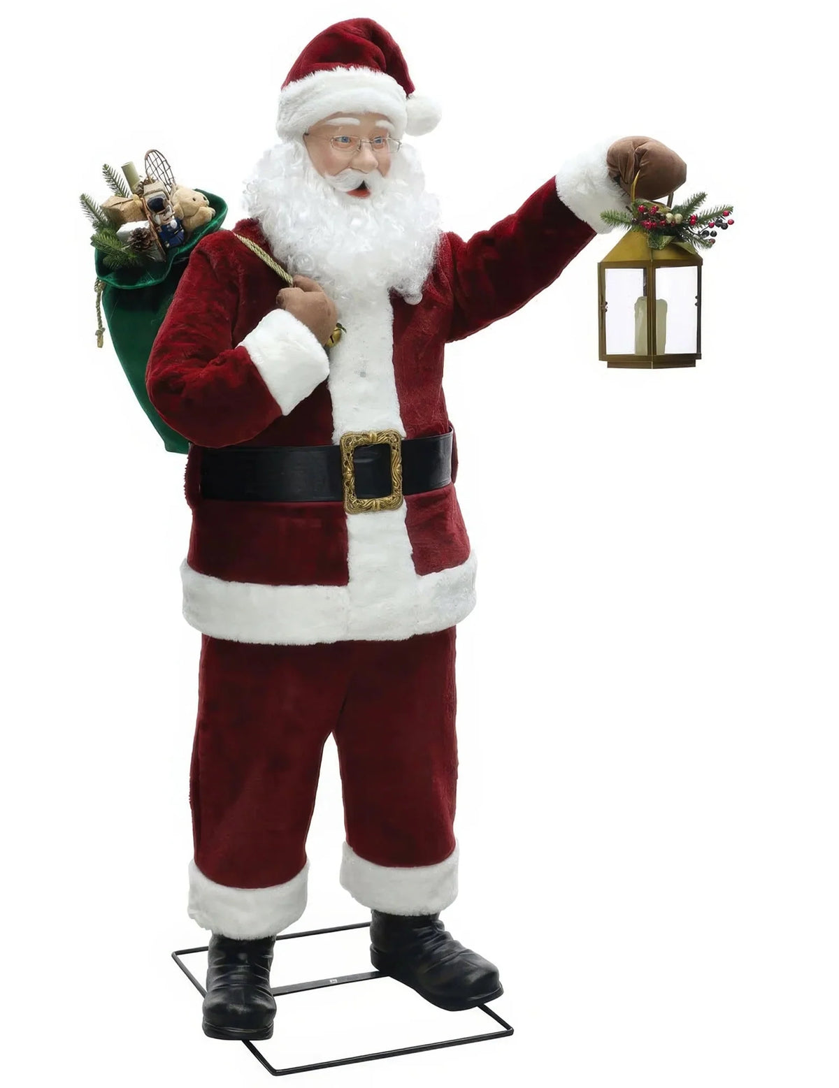 Vue de face de la décoration animée Père Noël Deluxe