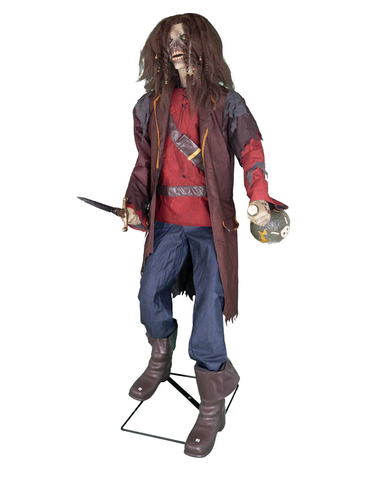 Animirana piratska dekoracija z zvoki in gibi 183 cm