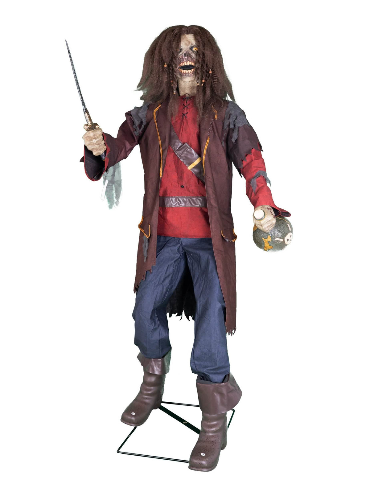 Animirana piratska dekoracija z zvoki in gibi 183 cm