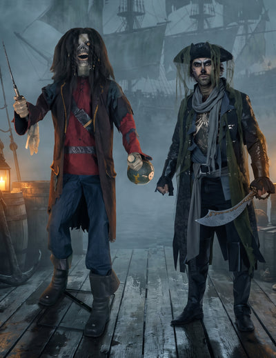 Animirana piratska dekoracija z zvoki in gibi 183 cm
