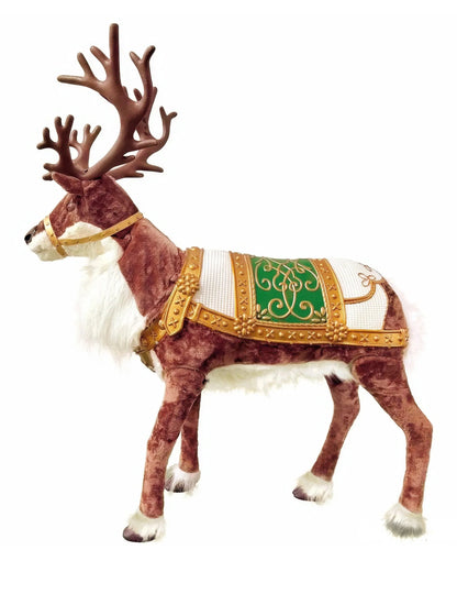 Animirana božična dekoracija severnih jelenov z zvokom in gibanjem 143 cm