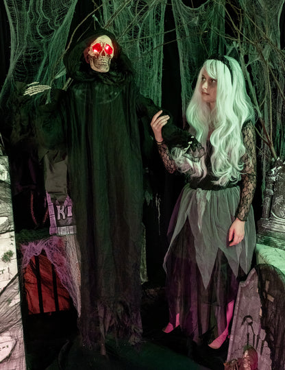 Animirani zvok in lahka dekoracija omamljena demon 165 cm