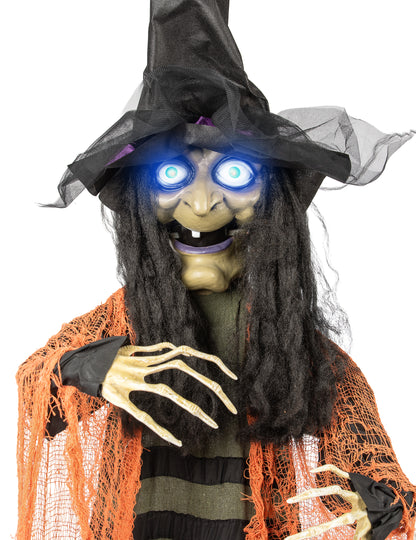 Animirana, zvočna in svetlobna viseča čarovniška dekoracija 183 cm