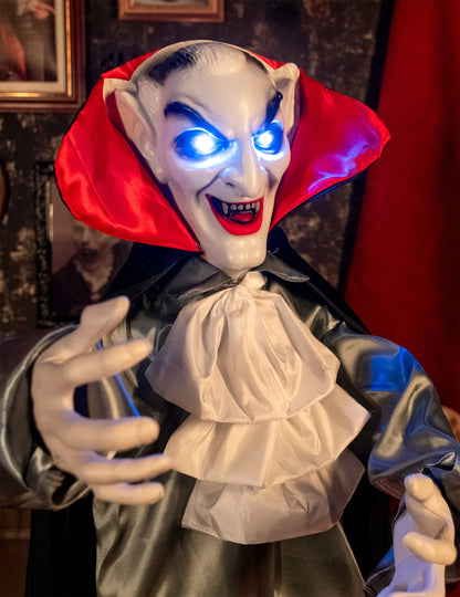 Animirani zvok in lahka dekoracija vampirski nasmejan 165 cm