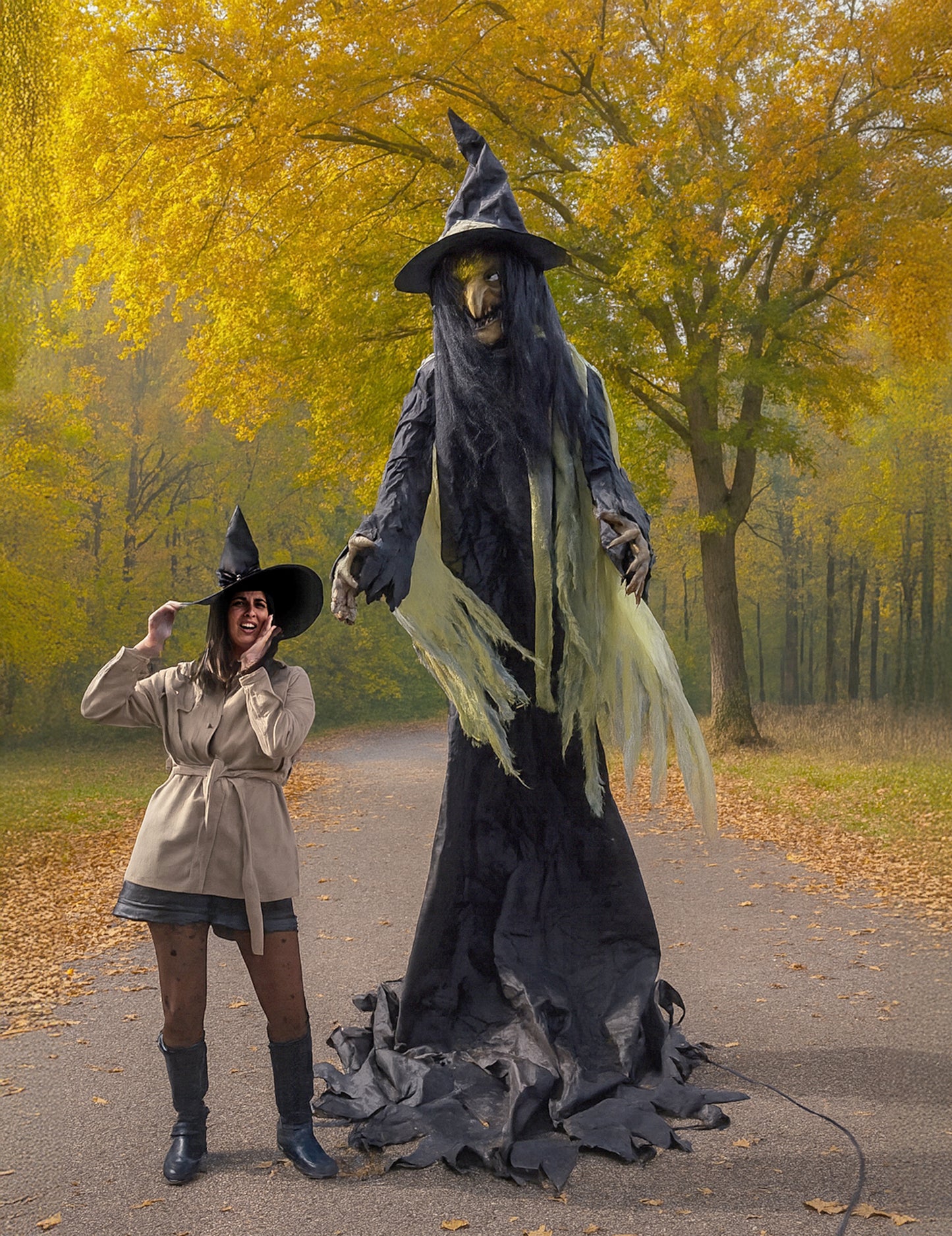 Animirani dekoracijski velikanski čarovnica xxl 300 cm