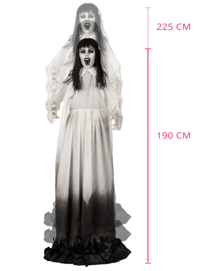Raztegljiva animirana dekoracija fantomske vdove z gibanjem 190 do 225 cm