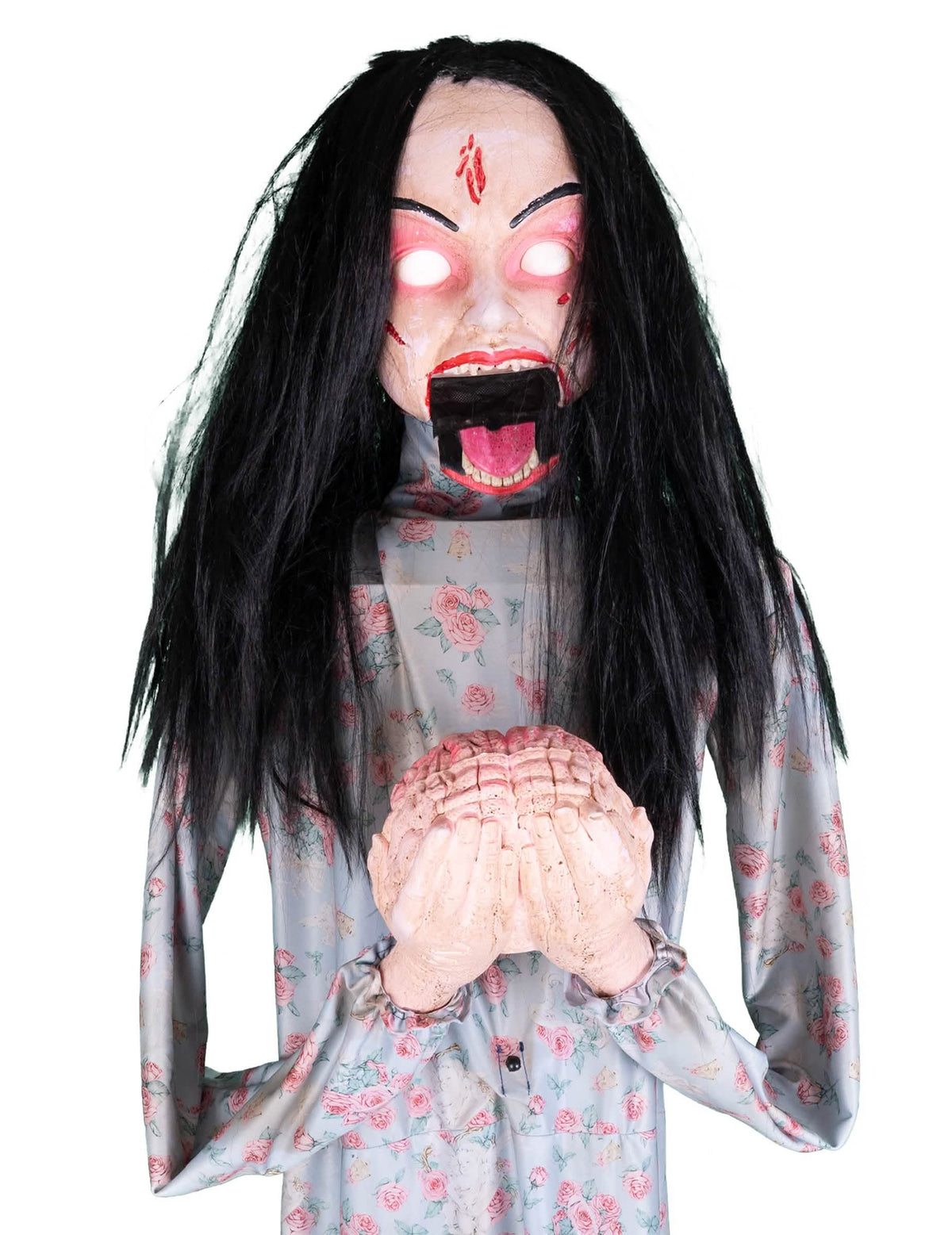 Animirana dekoracija zombi, ki žre možgane, 200 cm