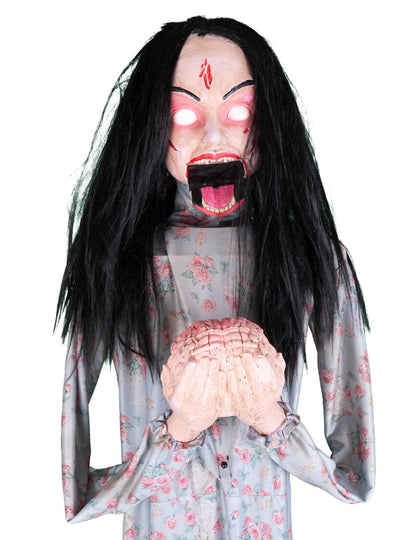 Animirana dekoracija zombi, ki žre možgane, 200 cm