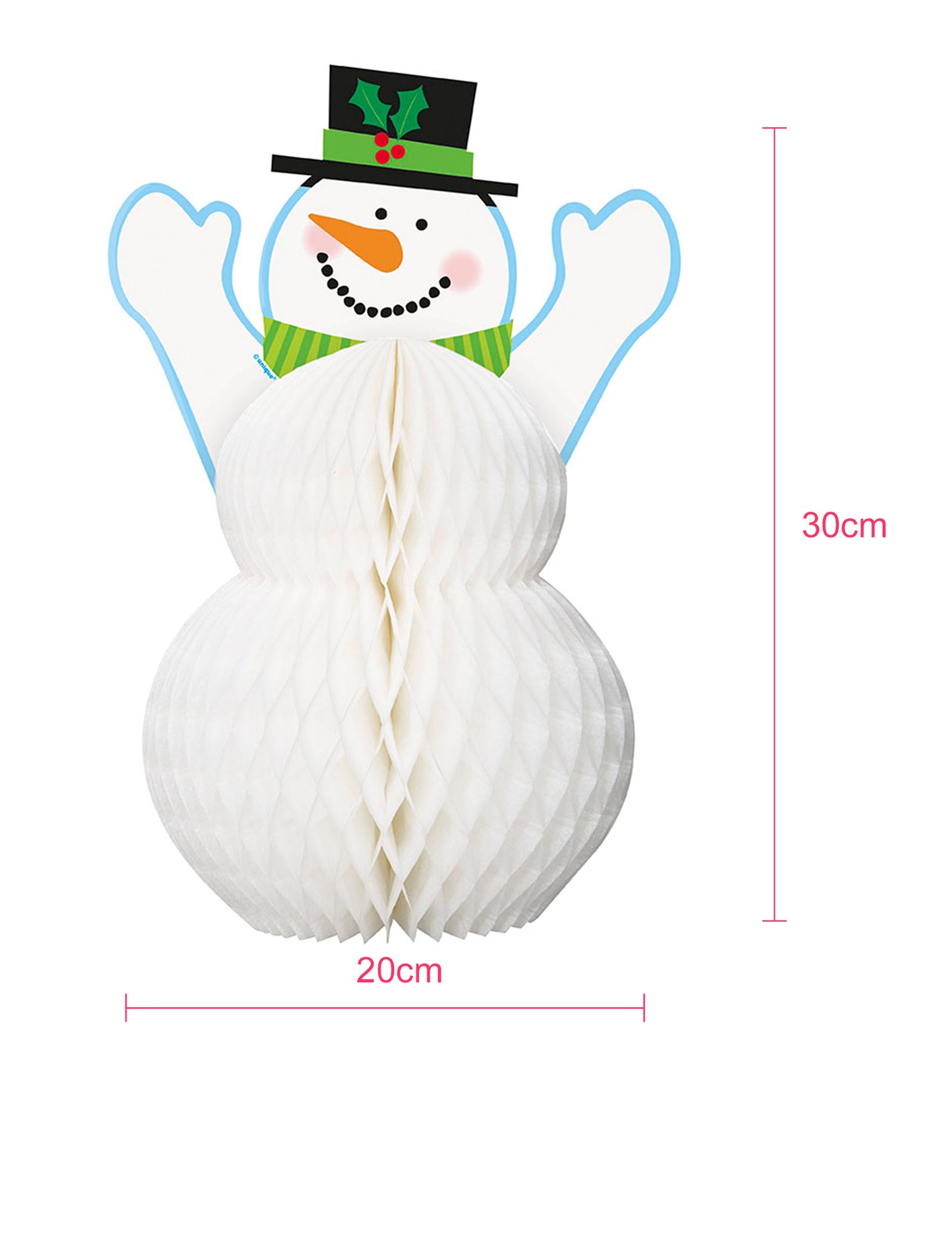 Dekoracija snežaka 30 cm
