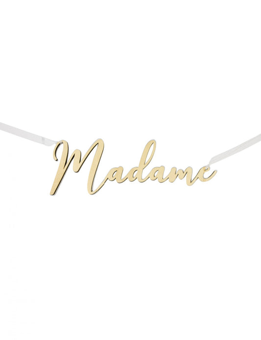 Décoration de chaise madame pour mariage en bois