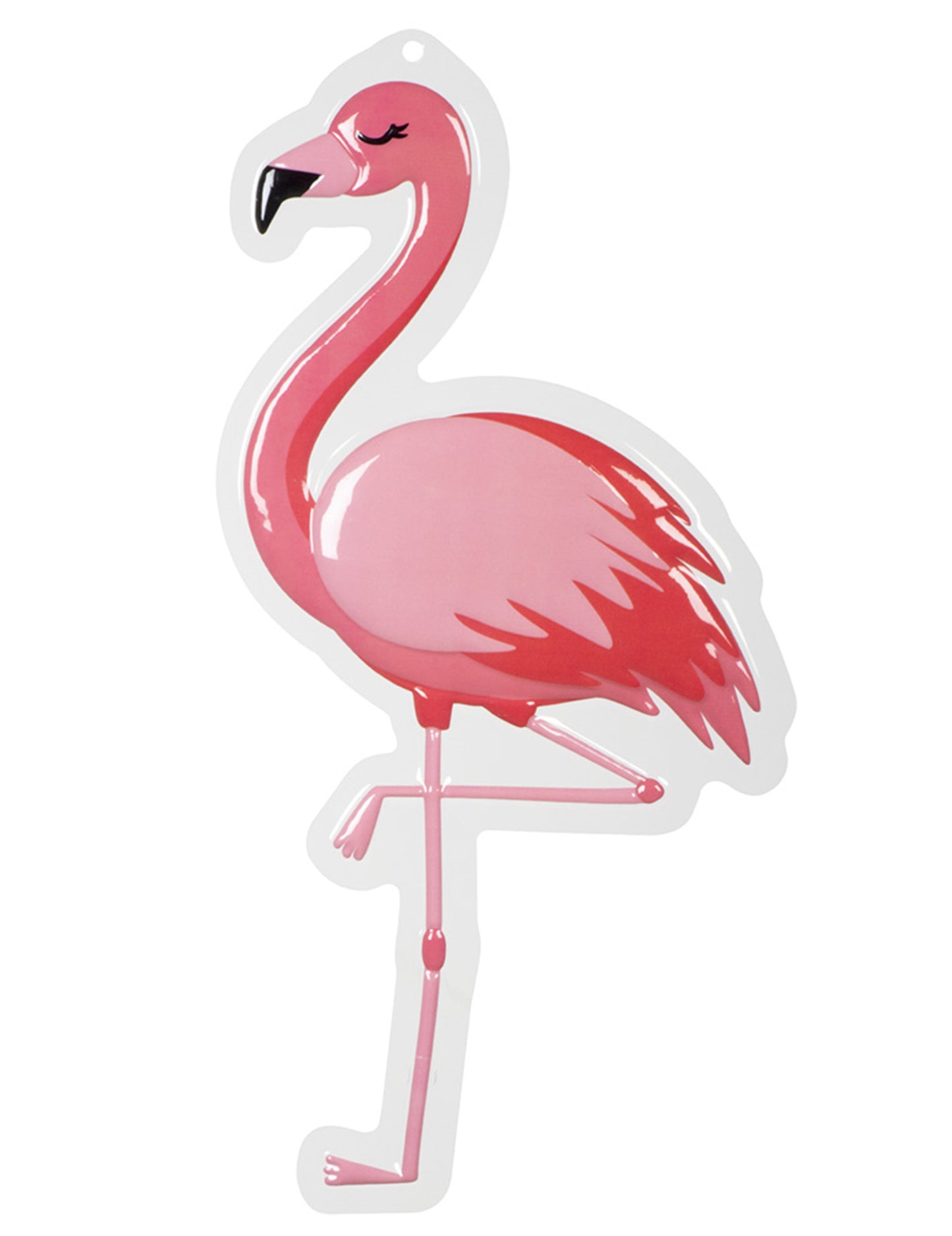 Plastična stenska dekoracija roza flamingo 50 x 30 cm 
