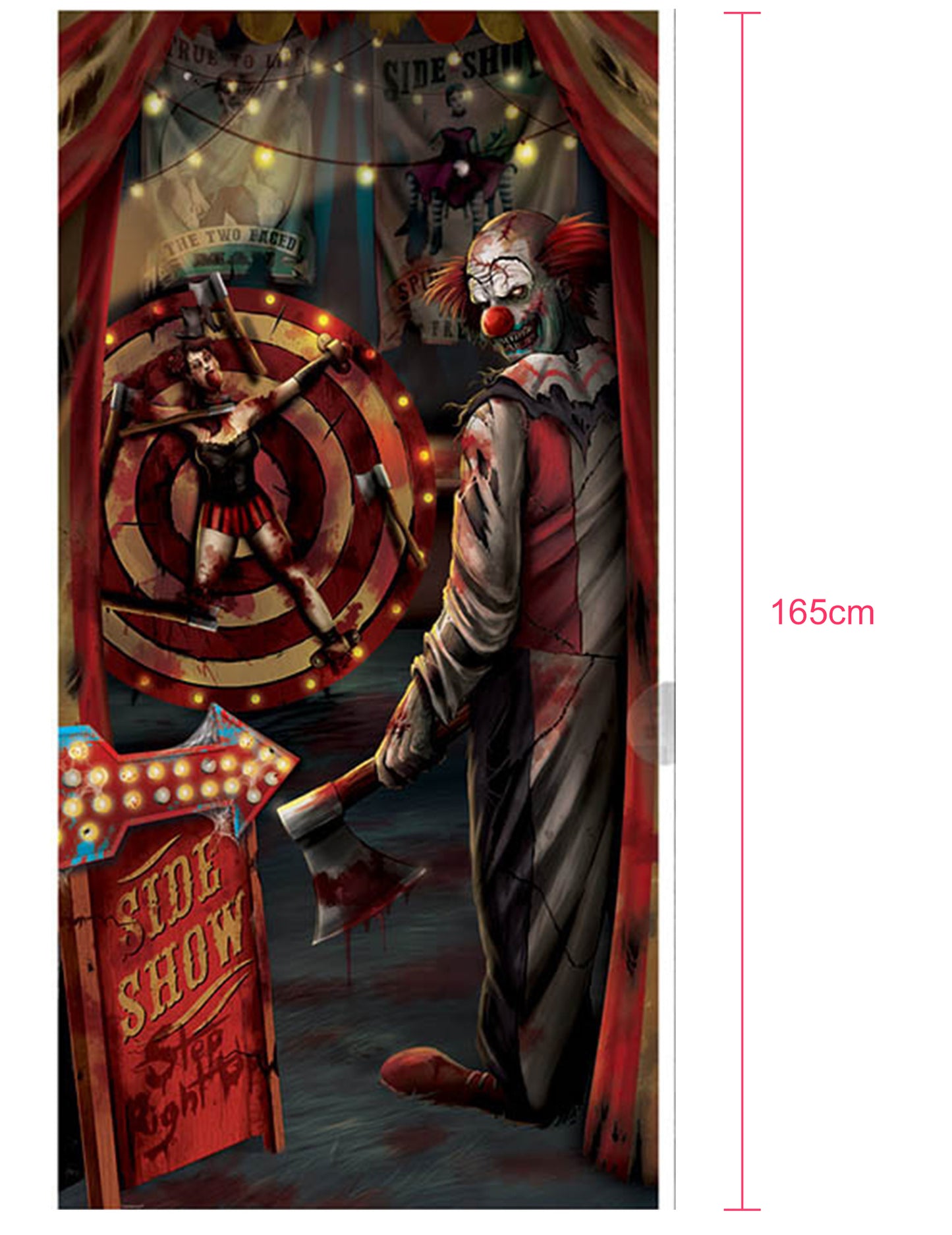Halloween Clown vrat dekoracija 85 x 165 cm