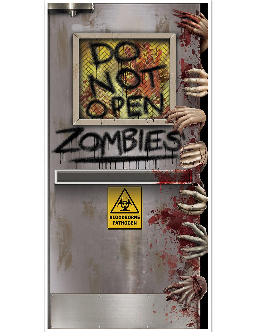Dekoracija laboratorijskih vrat zombija 76 x 152 cm