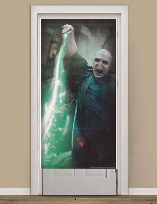 Décoration de porte Voldemort Harry Potter™ pour fête verte avec éclair magique