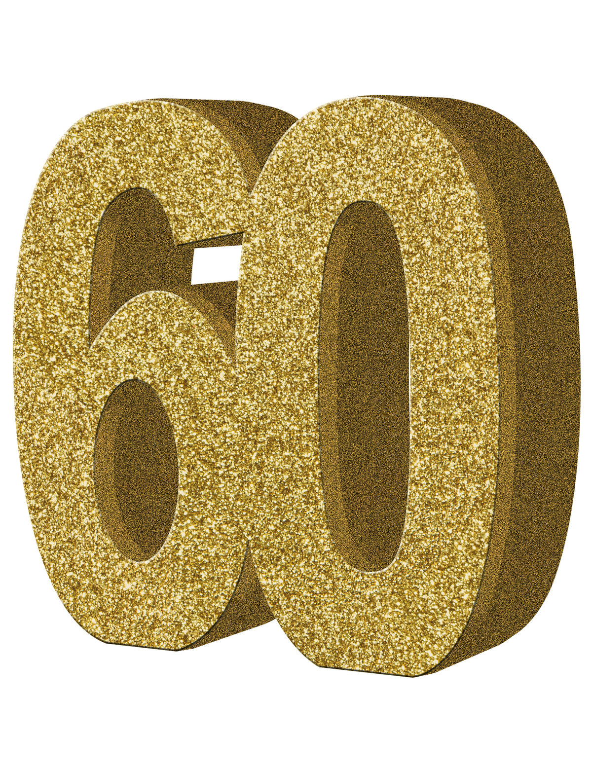 Décoration de table 60 ans pour anniversaire dorée pailletée