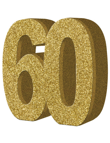 60 let Zlata dekoracija mize 20 x 20 cm